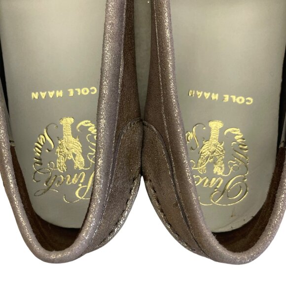 Cole Haan Women’s Gold Metallic Leather Pinch Grand Tassel Loafers Size 6.5B - Picture 5 of 10